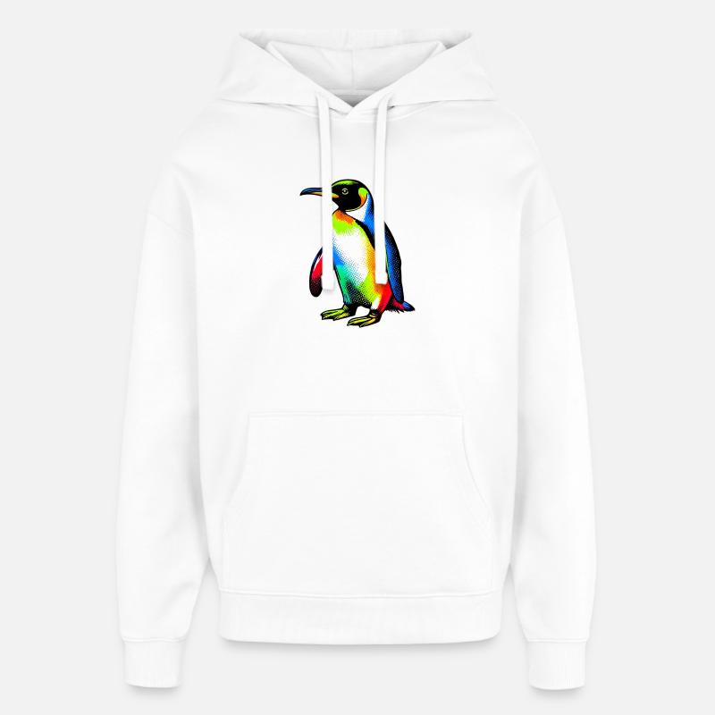 Penguin - Oversized Unisex Hoodie by Stanley/Stella - white