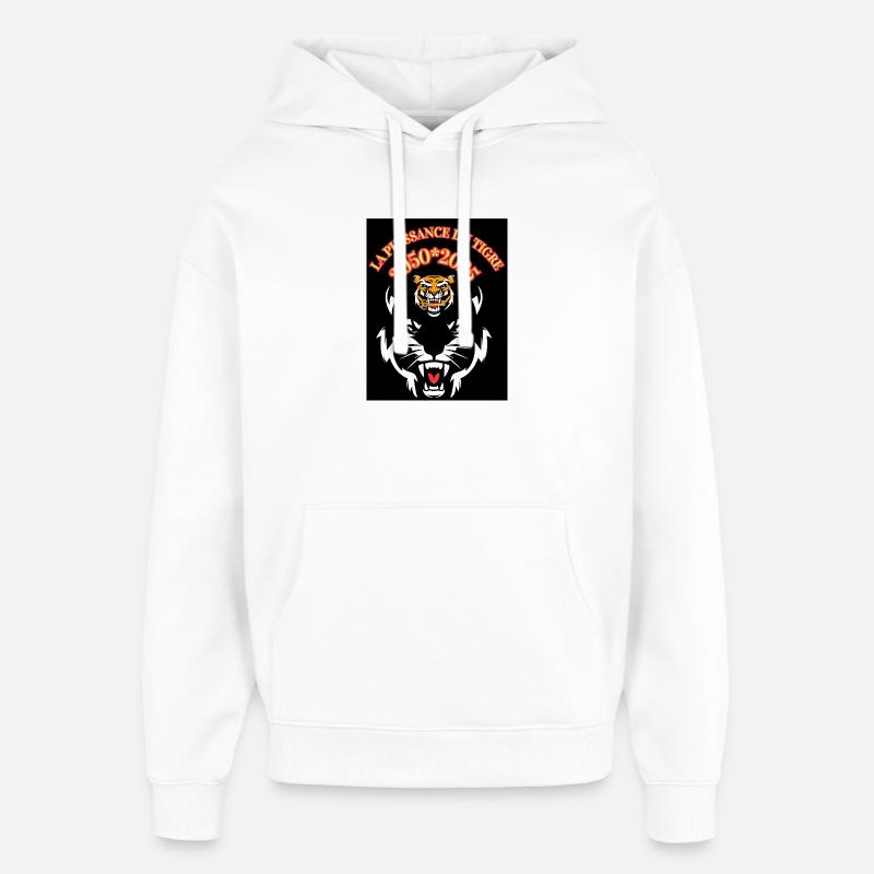 Tiger power - Oversized Unisex Hoodie by Stanley/Stella - white