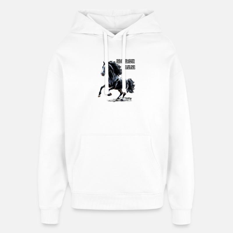 Cavalier - Etalon - Sweat à capuche unisexe Stanley/Stella Oversized - blanc