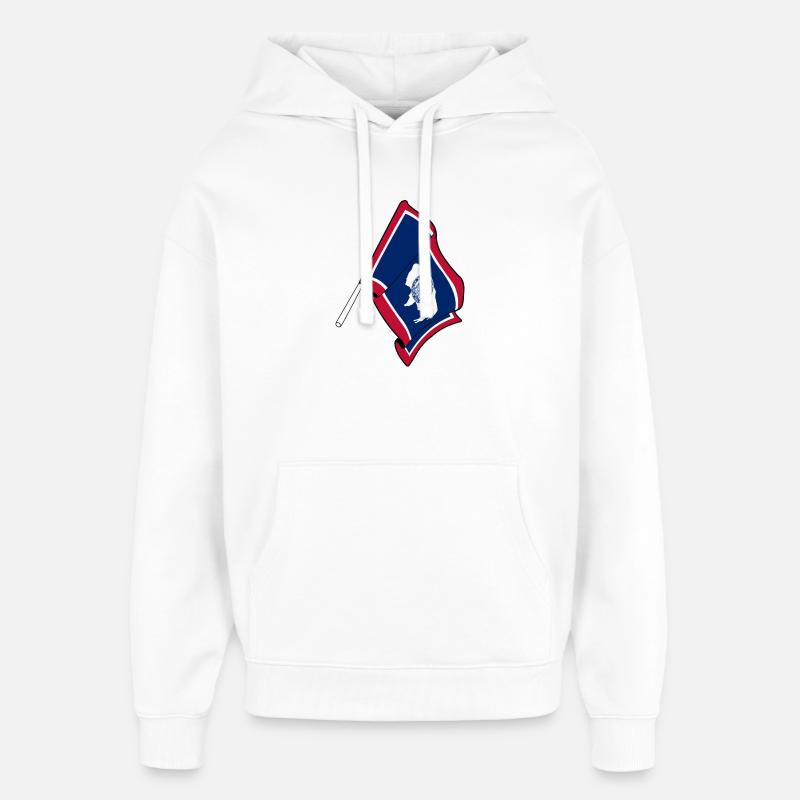 Drapeau du Wyoming - Sweat à capuche unisexe Stanley/Stella Oversized - blanc