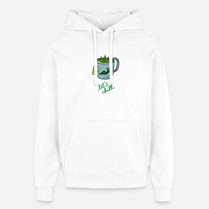 CannabisTee Design - Sweat à capuche unisexe Stanley/Stella Oversized - blanc