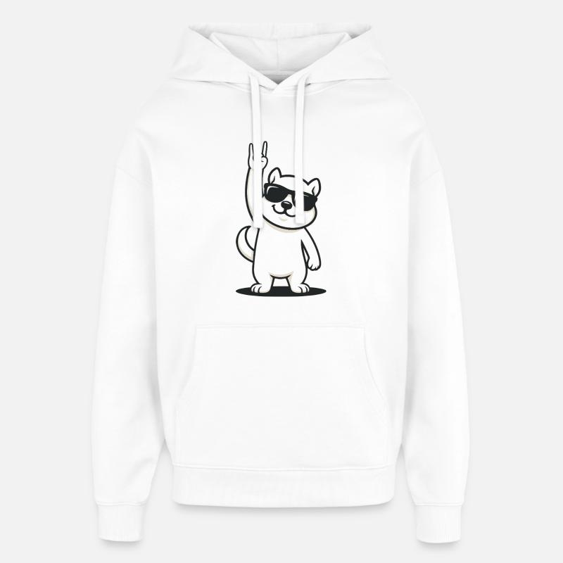Écureuil à bascule - Sweat à capuche unisexe Stanley/Stella Oversized - blanc