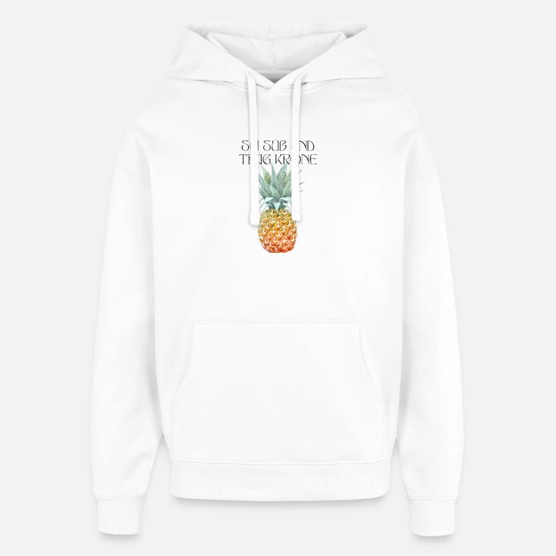Sei süß und trag Krone - Oversized Unisex Hoodie von Stanley/Stella - Weiß