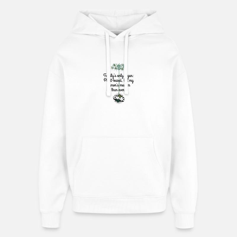 Oink si vous êtes végétalien - Sweat à capuche unisexe Stanley/Stella Oversized - blanc