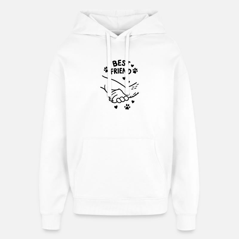 Amis des chiens, Hundefreund, Hunde - Sweat à capuche unisexe Stanley/Stella Oversized - blanc