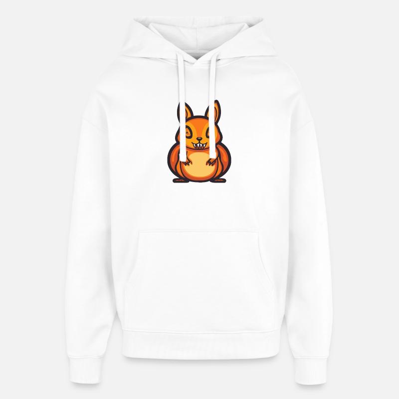 Écureuil Halloween Bande dessinée Drôle - Sweat à capuche unisexe Stanley/Stella Oversized - blanc