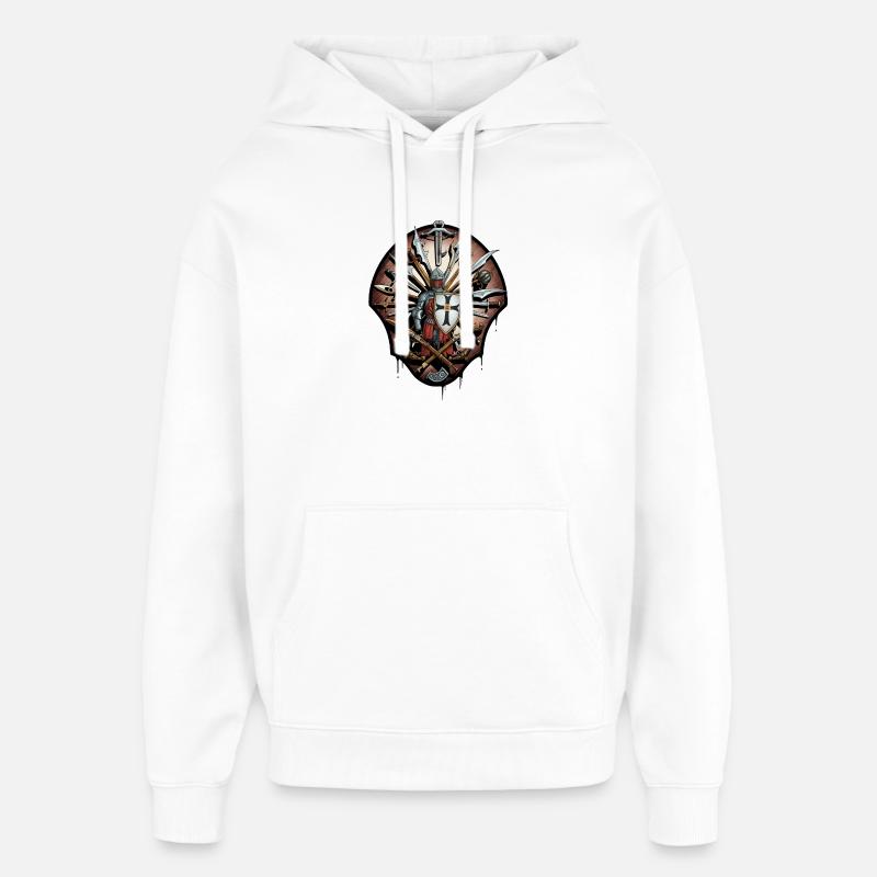 Ritter von Ehrenklinge Emblem - Oversized Unisex Hoodie von Stanley/Stella - Weiß