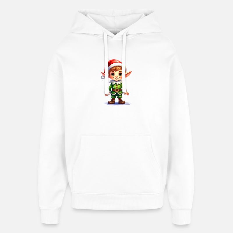 Elfe de Noël - Sweat à capuche unisexe Stanley/Stella Oversized - blanc
