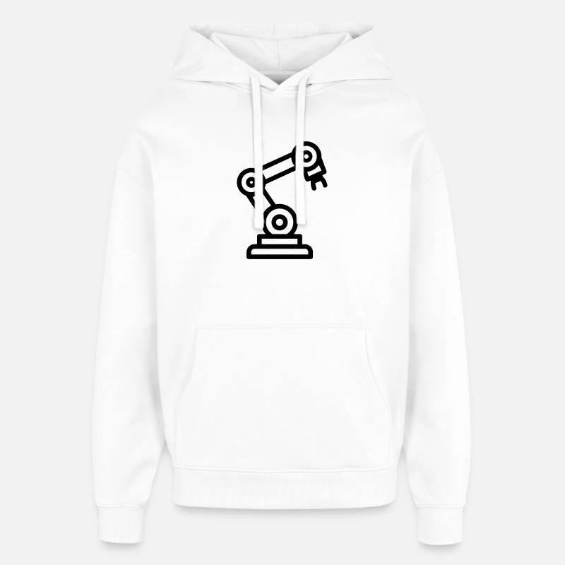 bras robotique - Sweat à capuche unisexe Stanley/Stella Oversized - blanc