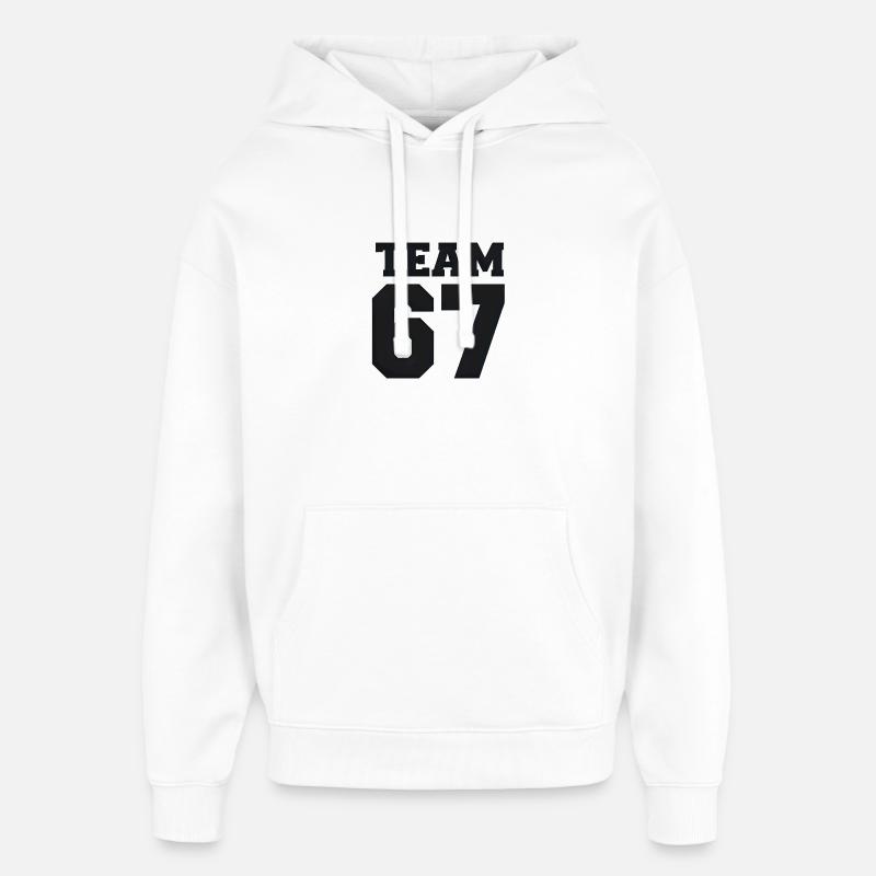Team 67 - Sweat à capuche unisexe Stanley/Stella Oversized - blanc
