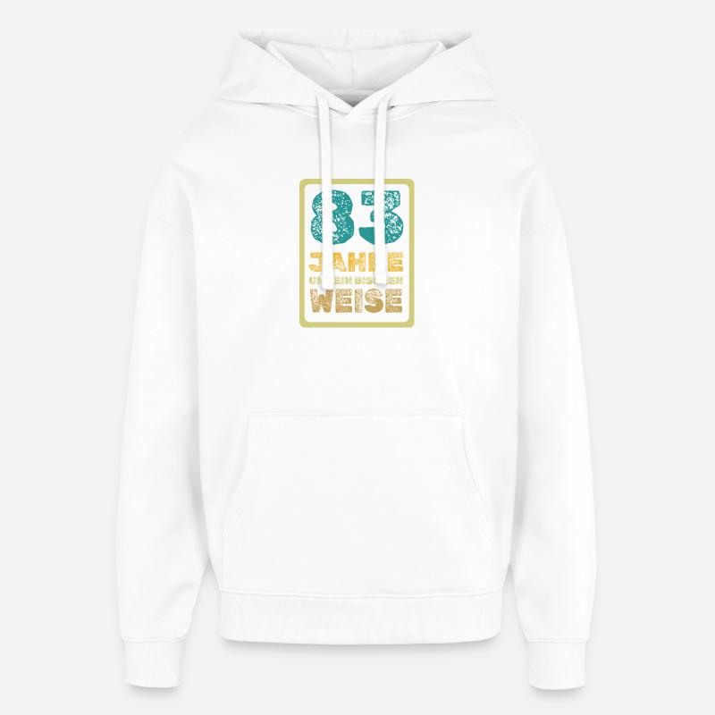 83 ans - Sweat à capuche unisexe Stanley/Stella Oversized - blanc