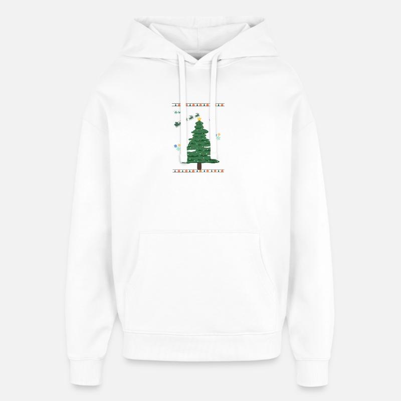 chrismas_tree_amliorefinale - Sweat à capuche unisexe Stanley/Stella Oversized - blanc