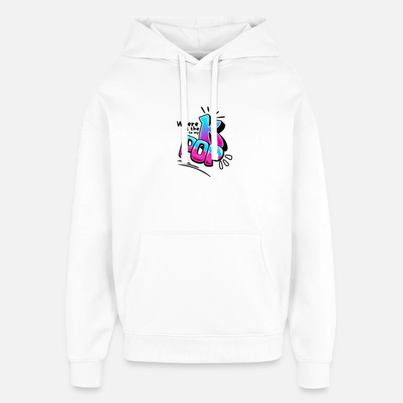 Où est le K - Sweat à capuche unisexe Stanley/Stella Oversized - blanc