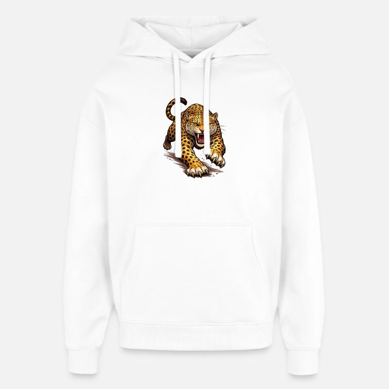 Leopard Animal Comic - Oversized Unisex Hoodie von Stanley/Stella - Weiß
