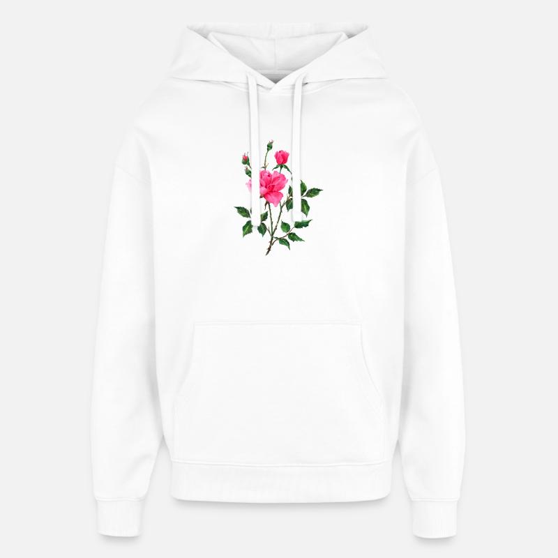 Fleur - Sweat à capuche unisexe Stanley/Stella Oversized - blanc