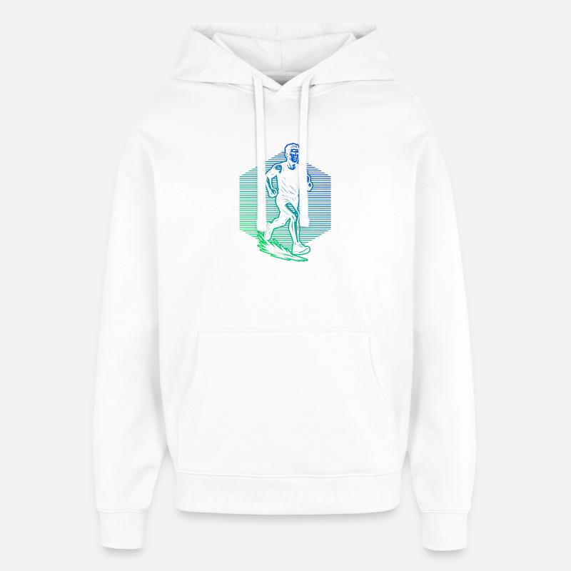 Graphismes de course pour les courses - Sweat à capuche unisexe Stanley/Stella Oversized - blanc