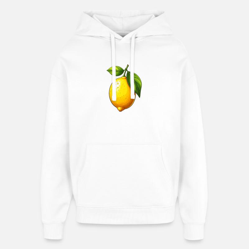 citron - Sweat à capuche unisexe Stanley/Stella Oversized - blanc