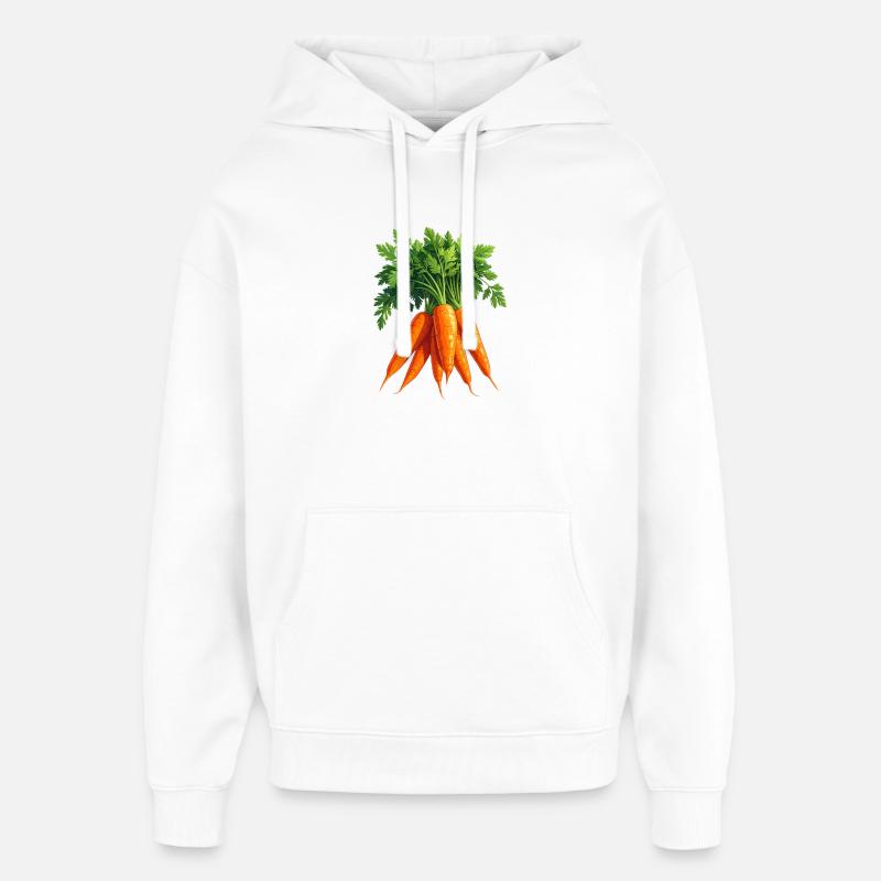 Carottes / Carottes - Sweat à capuche unisexe Stanley/Stella Oversized - blanc