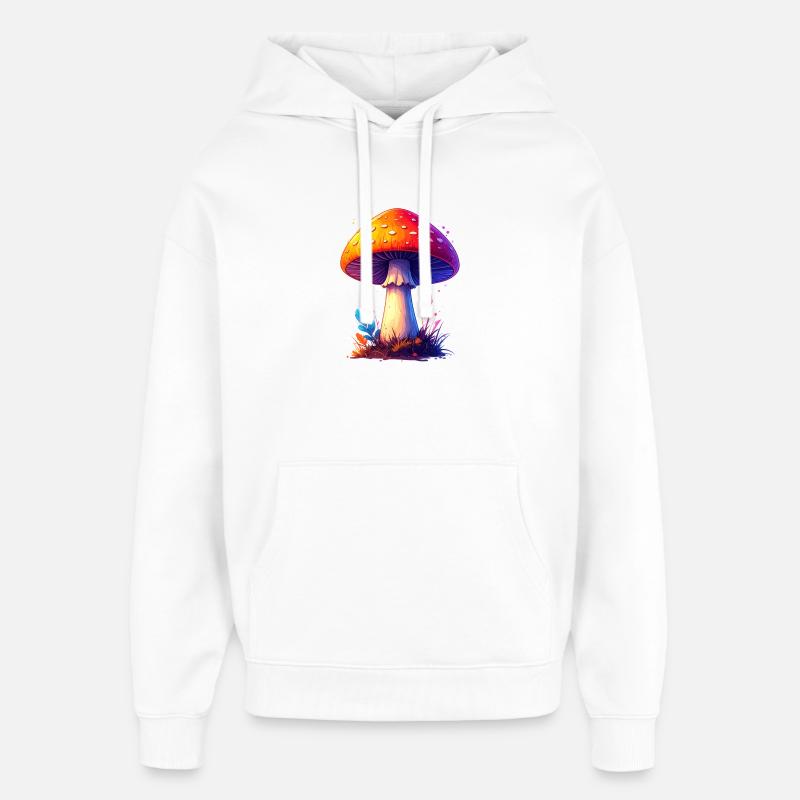 amanite tue-mouches - Sweat à capuche unisexe Stanley/Stella Oversized - blanc