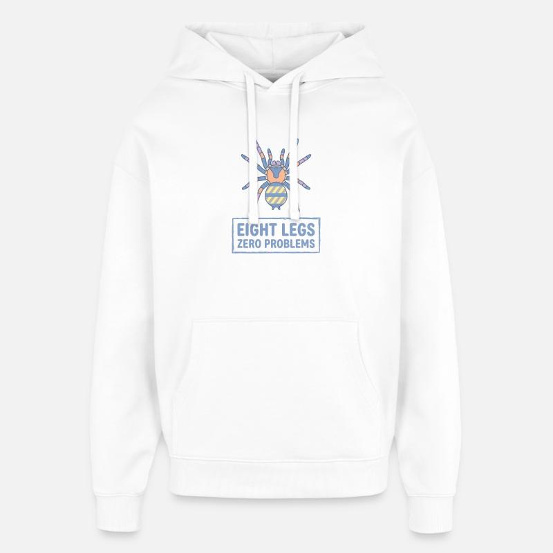 Eight Legs Zero Problems Tarantula - Oversized Unisex Hoodie by Stanley/Stella - white