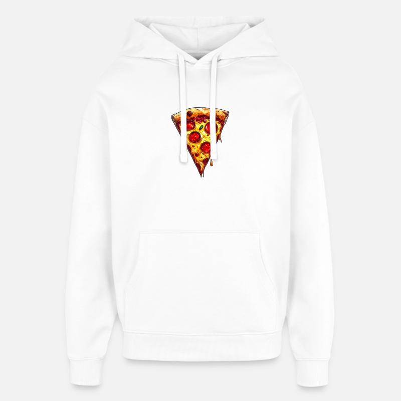 Pizza - Sweat à capuche unisexe Stanley/Stella Oversized - blanc