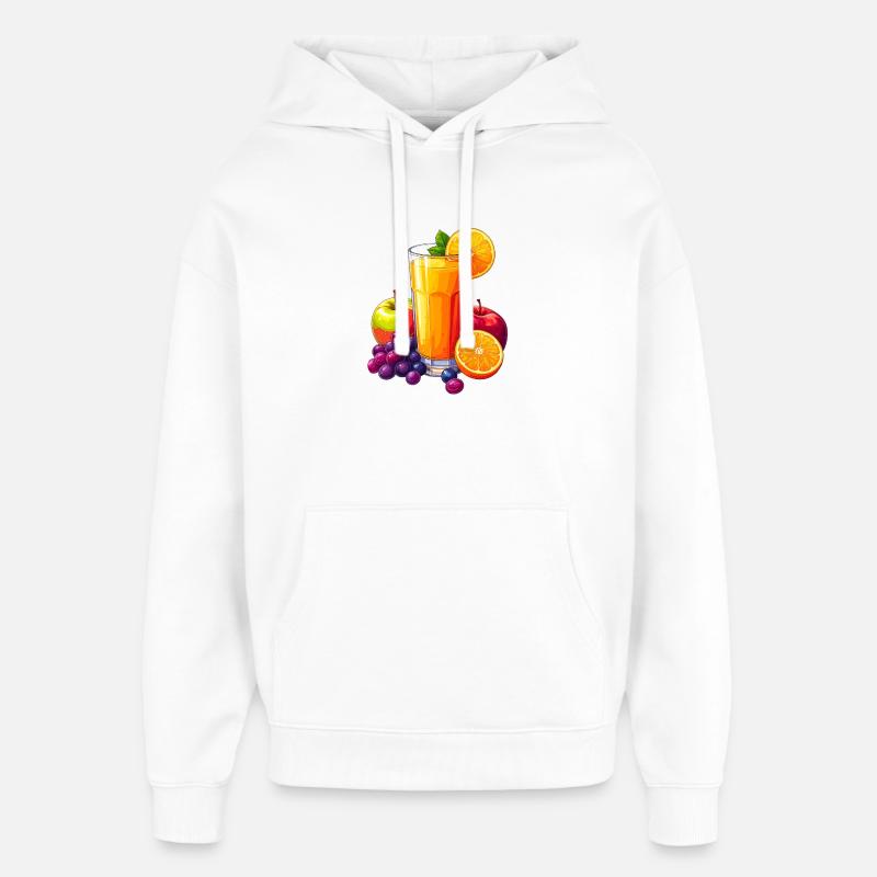 Jus multivitaminé - Sweat à capuche unisexe Stanley/Stella Oversized - blanc