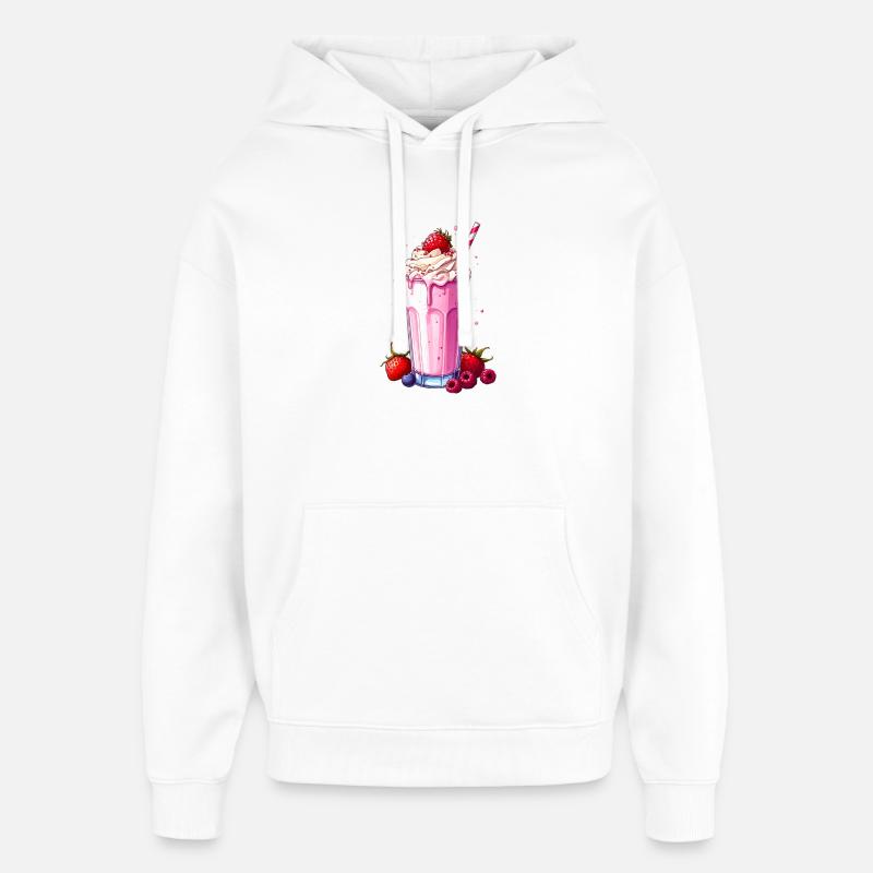 Milk-shake - Sweat à capuche unisexe Stanley/Stella Oversized - blanc