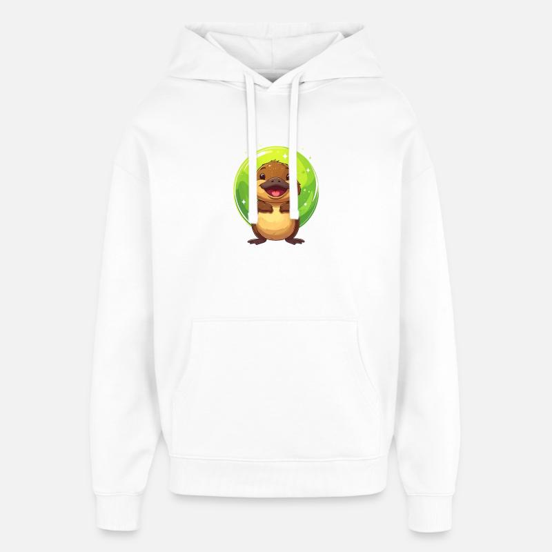 ornithorynque - Sweat à capuche unisexe Stanley/Stella Oversized - blanc