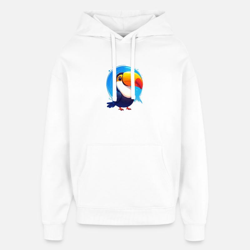 Toucan - Sweat à capuche unisexe Stanley/Stella Oversized - blanc