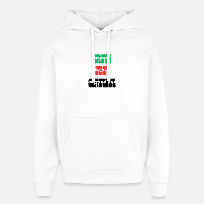 PRAY FOR GWADA - Sweat à capuche unisexe Stanley/Stella Oversized - blanc