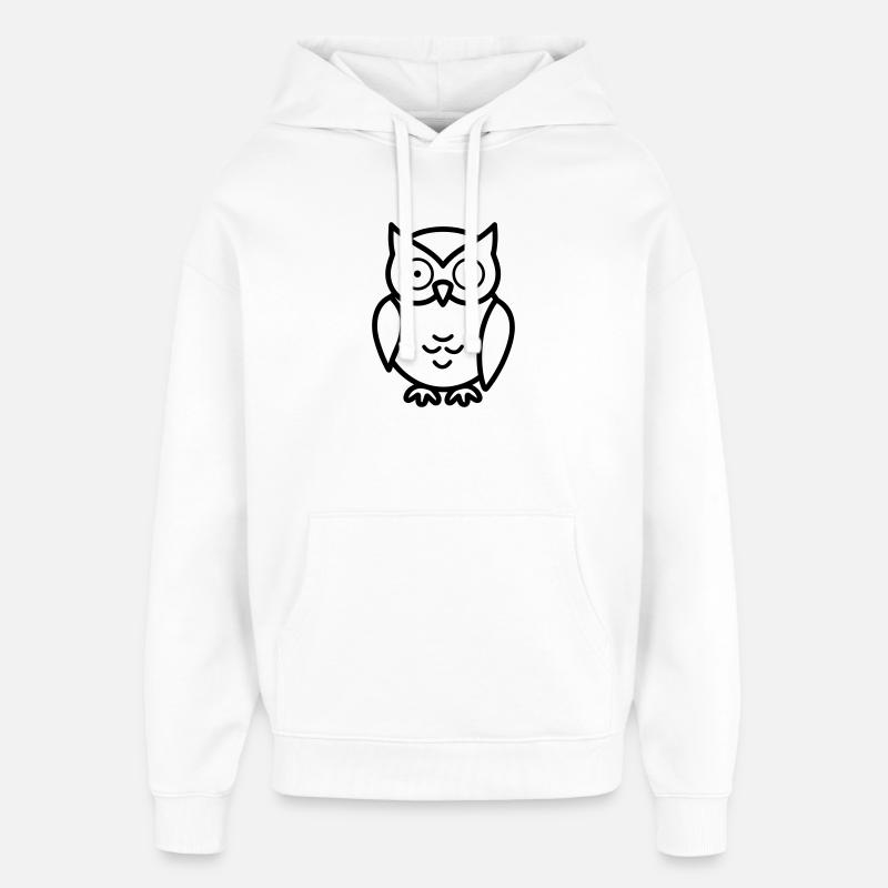 chouette - Sweat à capuche unisexe Stanley/Stella Oversized - blanc