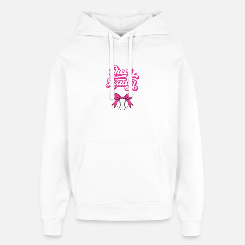 Cheer Leader Bow Baseball Pink - Sweat à capuche unisexe Stanley/Stella Oversized - blanc