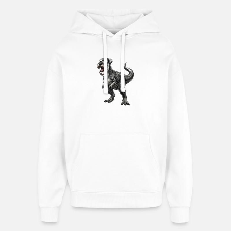 Schnauzer T - REX - Oversized Unisex Hoodie by Stanley/Stella - white
