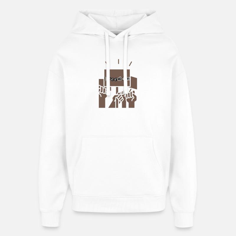 freedom - Oversized Unisex Hoodie by Stanley/Stella - white