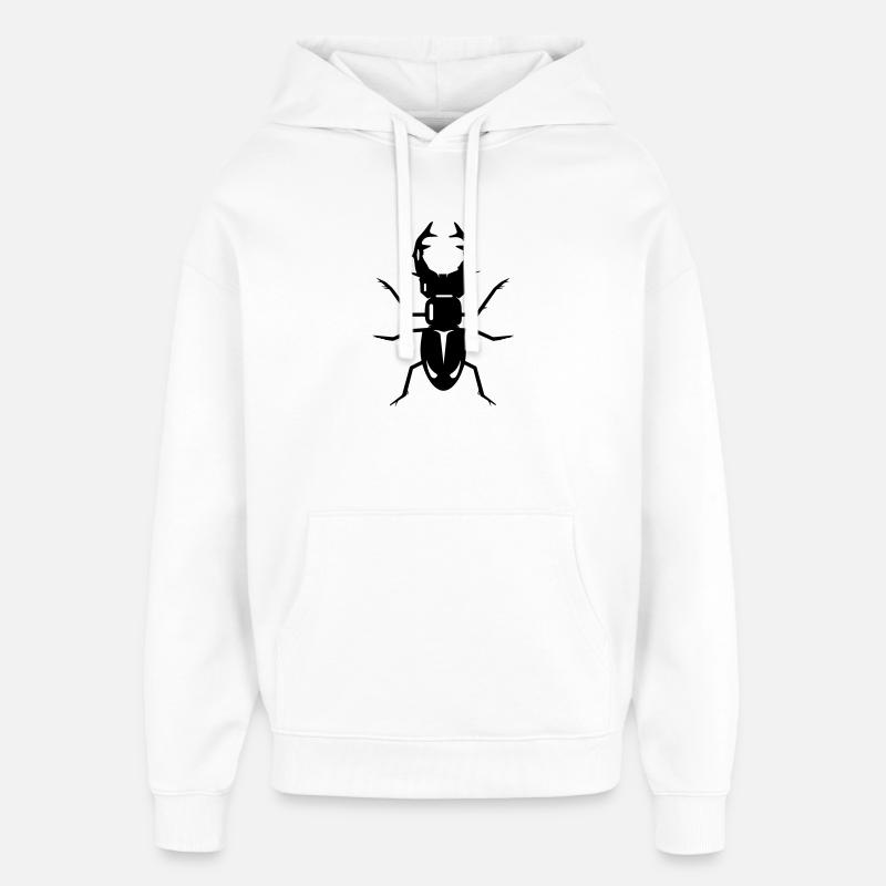stilisierter Hirschkäfer mit prächtigen Geweih - Oversized Unisex Hoodie von Stanley/Stella - Weiß
