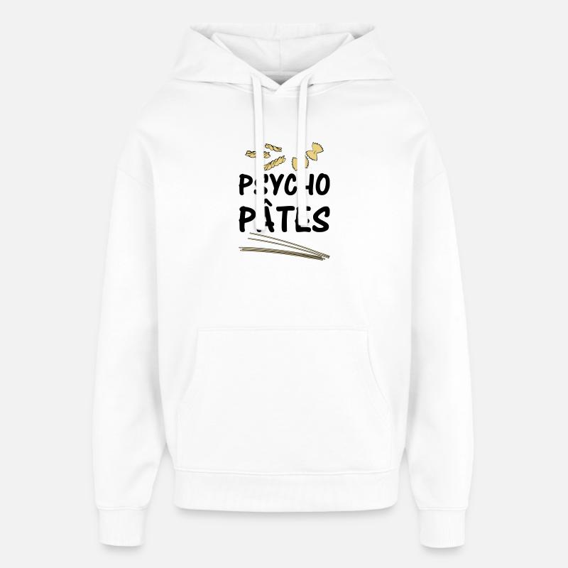Psycho Pâtes - Sweat à capuche unisexe Stanley/Stella Oversized - blanc