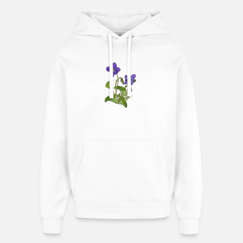 violet - Sweat à capuche unisexe Stanley/Stella Oversized - blanc