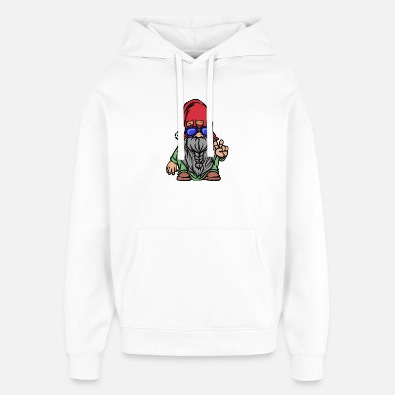 Bart Vollbart Gesichtsbehaarung Bartfrisur - Oversized Unisex Hoodie von Stanley/Stella - Weiß