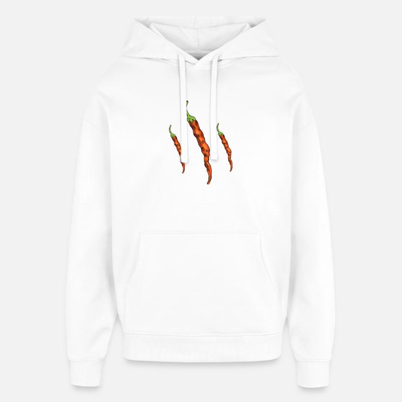 Piments - Sweat à capuche unisexe Stanley/Stella Oversized - blanc