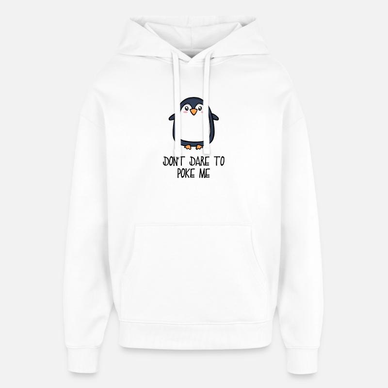 Cool Tier Vogel Statement Pinguin Südpol - Oversized Unisex Hoodie von Stanley/Stella - Weiß
