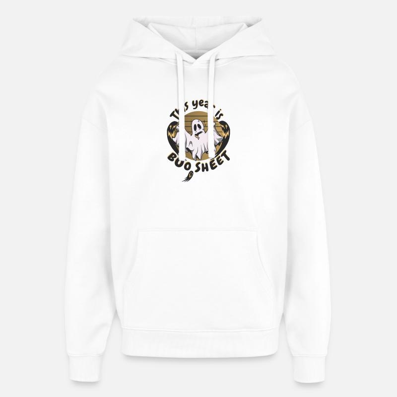 Cette année Boo is Bad - Sweat à capuche unisexe Stanley/Stella Oversized - blanc