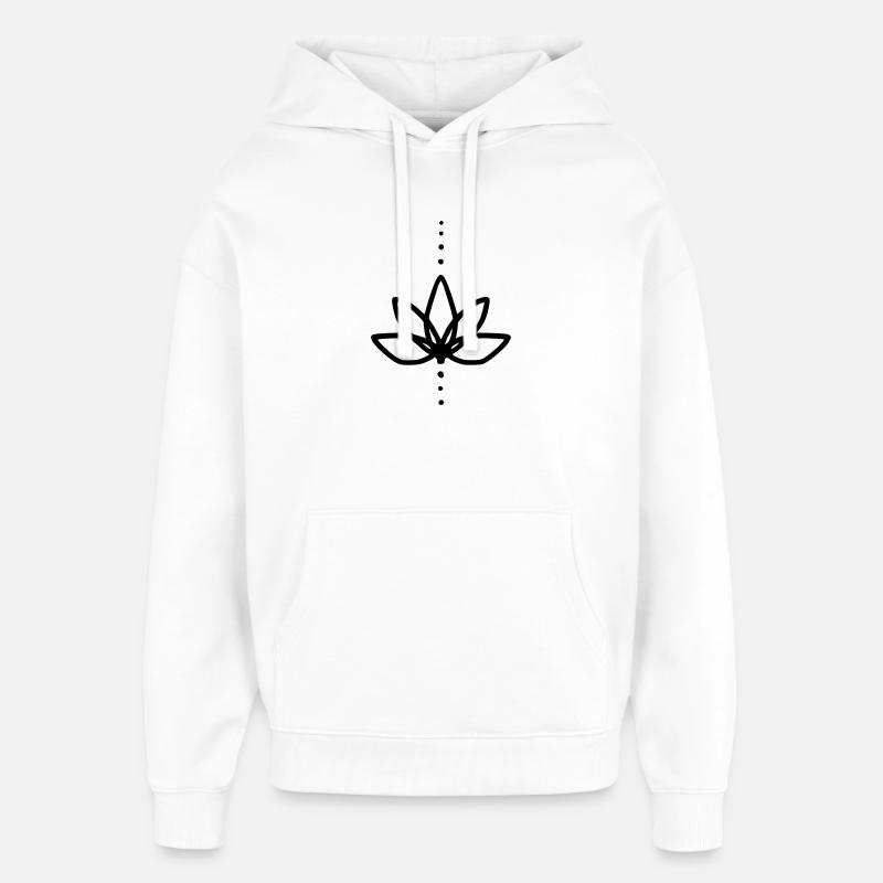 Fleur de cactus - Sweat à capuche unisexe Stanley/Stella Oversized - blanc