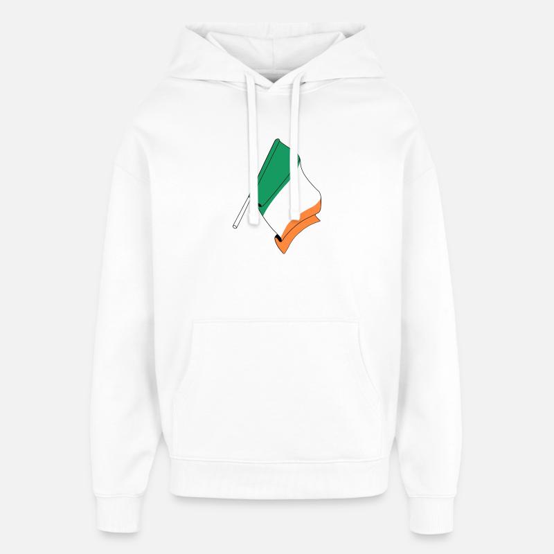 Drapeau de l’Irlande - Sweat à capuche unisexe Stanley/Stella Oversized - blanc
