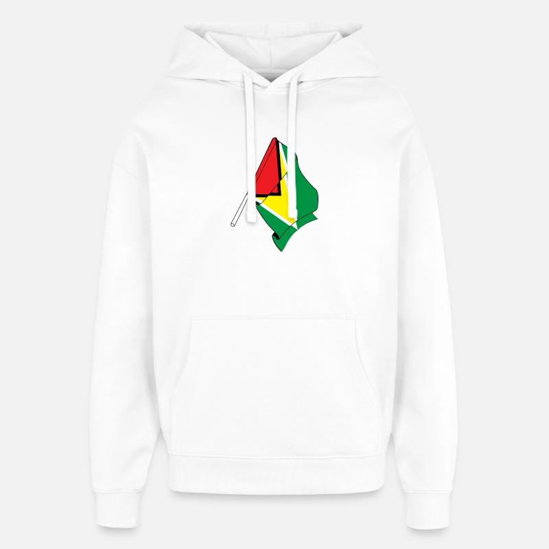 Drapeau de la Guyane - Sweat à capuche unisexe Stanley/Stella Oversized - blanc