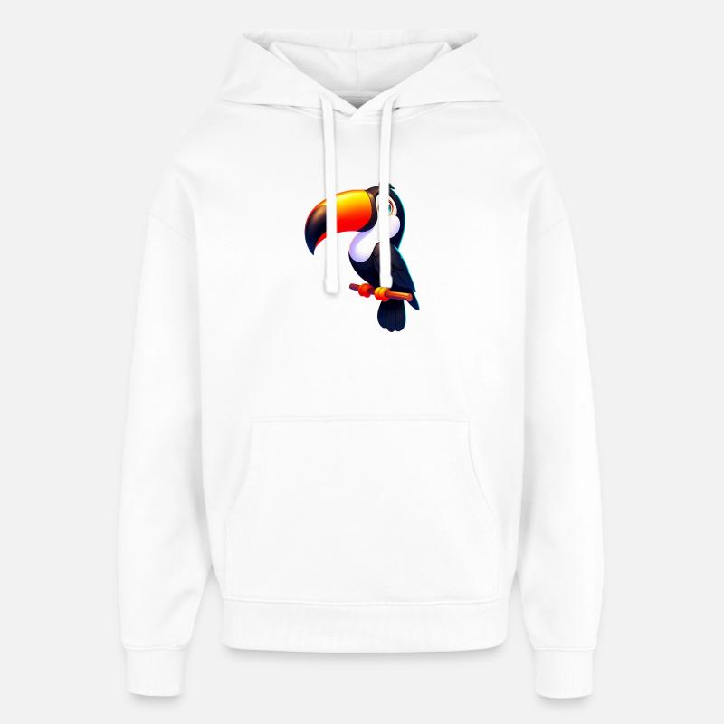Tukan - Oversized Unisex Hoodie von Stanley/Stella - Weiß