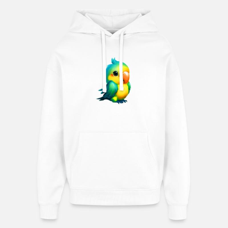 Perroquet - Sweat à capuche unisexe Stanley/Stella Oversized - blanc