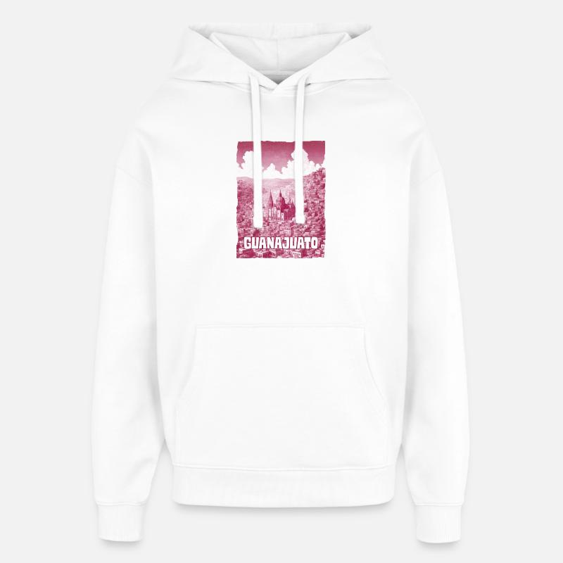 Design de Guanajuato au Mexique - Sweat à capuche unisexe Stanley/Stella Oversized - blanc