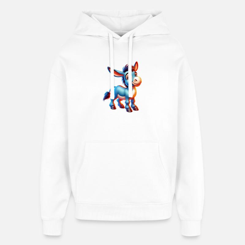 Mule âne - Sweat à capuche unisexe Stanley/Stella Oversized - blanc