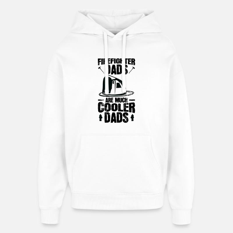 Père pompier - Sweat à capuche unisexe Stanley/Stella Oversized - blanc