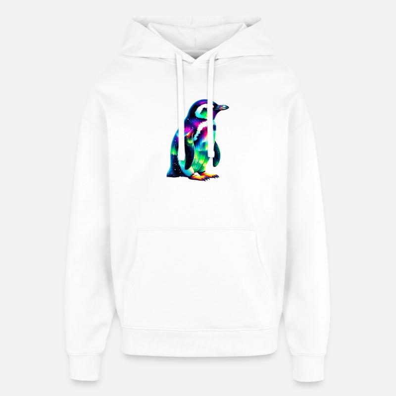 Penguin - Oversized Unisex Hoodie by Stanley/Stella - white